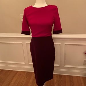 Maggy London Red and Maroon straight dress